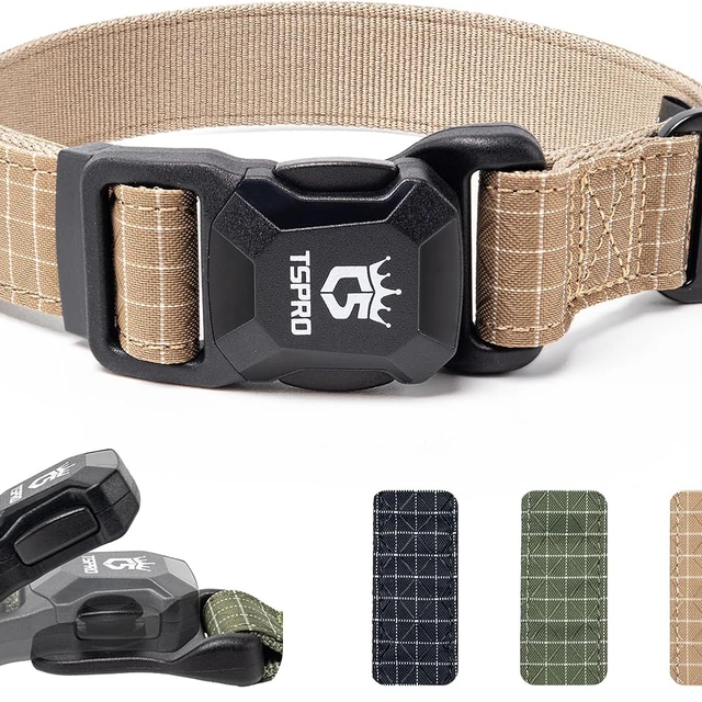 Click to view ## TSPRO Dog Collar with Magnetic Quick Release Buckle, Easy On &amp; Off