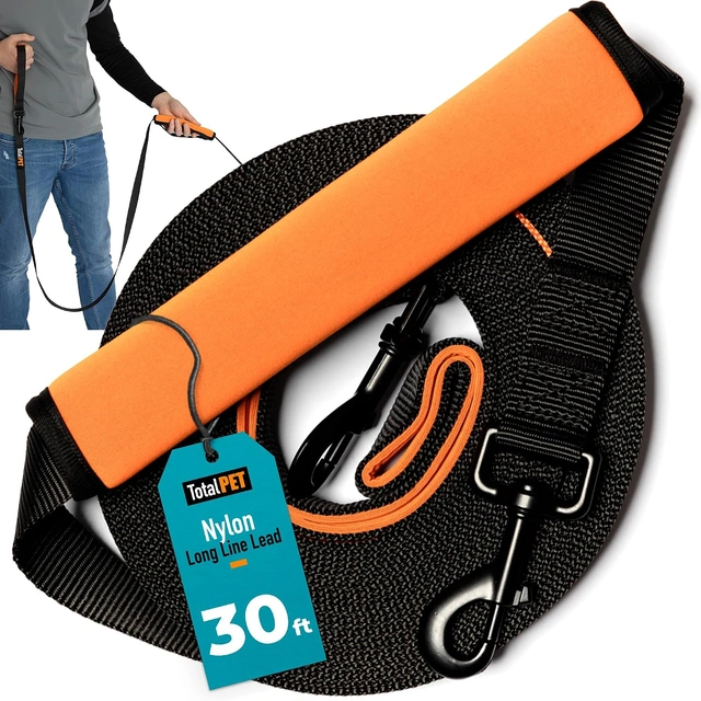 Click to view ## 30ft Long Leash for Dogs – Heavy-Duty Nylon Training Leash for All Breeds