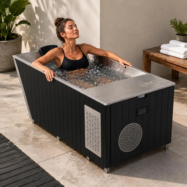 Click to view ## Cold Plunge Tub with 220V/2 HP Water Chiller and Heater
