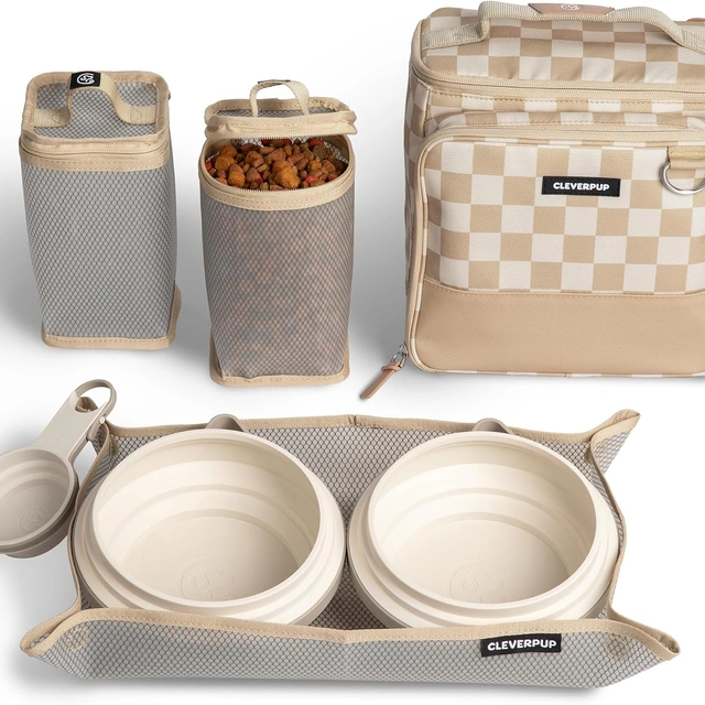 Click to view Cleverpup Ultimate Dog Travel Bundle Large 7-Piece Bistro Box and Gear Backpack