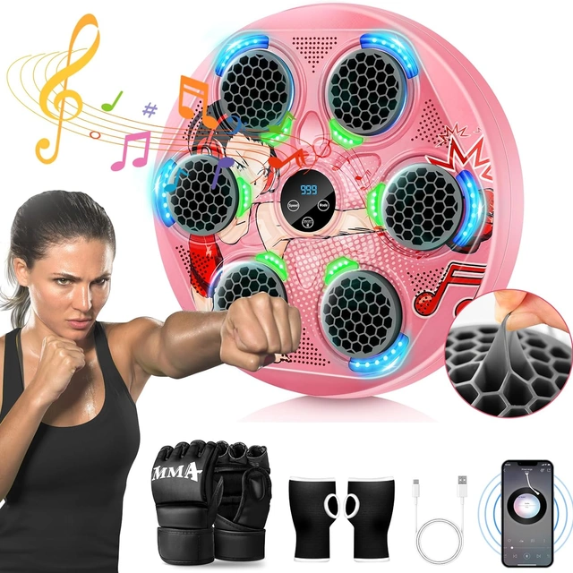 Click to view JUOIFIP Music Boxing Machine for Adults, Women, and Teens