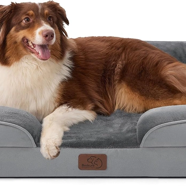 Click to view ## Bedsure Orthopedic Dog Bed, 35-Inch Washable Sofa with Bolster Sides