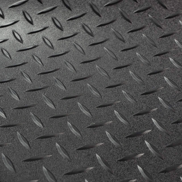 Click to view RV Flooring Trailer Diamond Plate Pattern Black