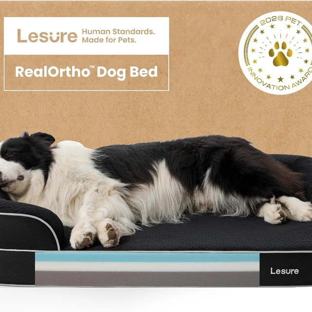 Click to view Lesure RealOrtho XL 3-Layer Orthopedic Dog Bed, 42-Inch, Black