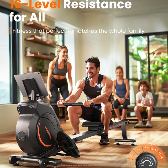 Click to view YOSUDA Rowing Machine for Home with Resistance Adjustment and Bluetooth