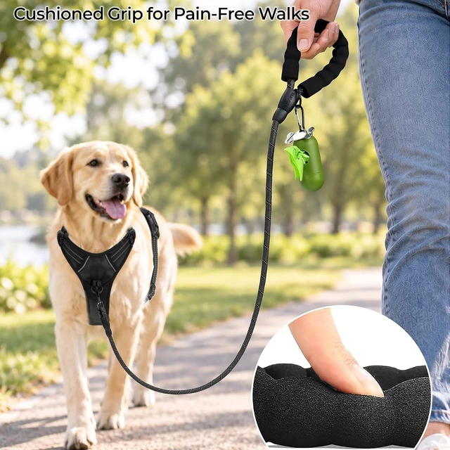 Click to view ## Taglory Rope Dog Leash for Medium and Large Dogs, 6 FT, Black