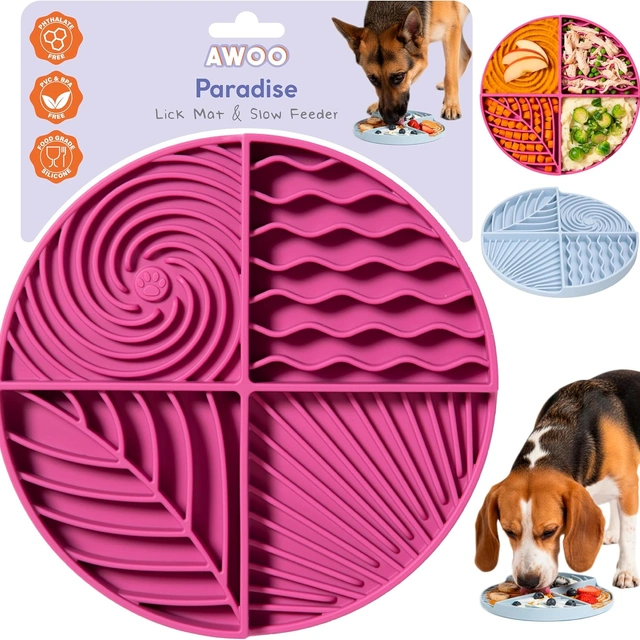 Click to view Silicone Dog Lick Mat and Slow Feeder with Suction Cups for Anxiety and Boredom Relief