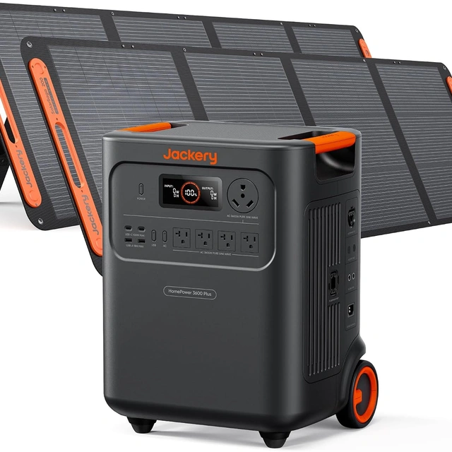 Click to view Jackery HomePower 3600 Plus Portable Power Station with Solar Panels